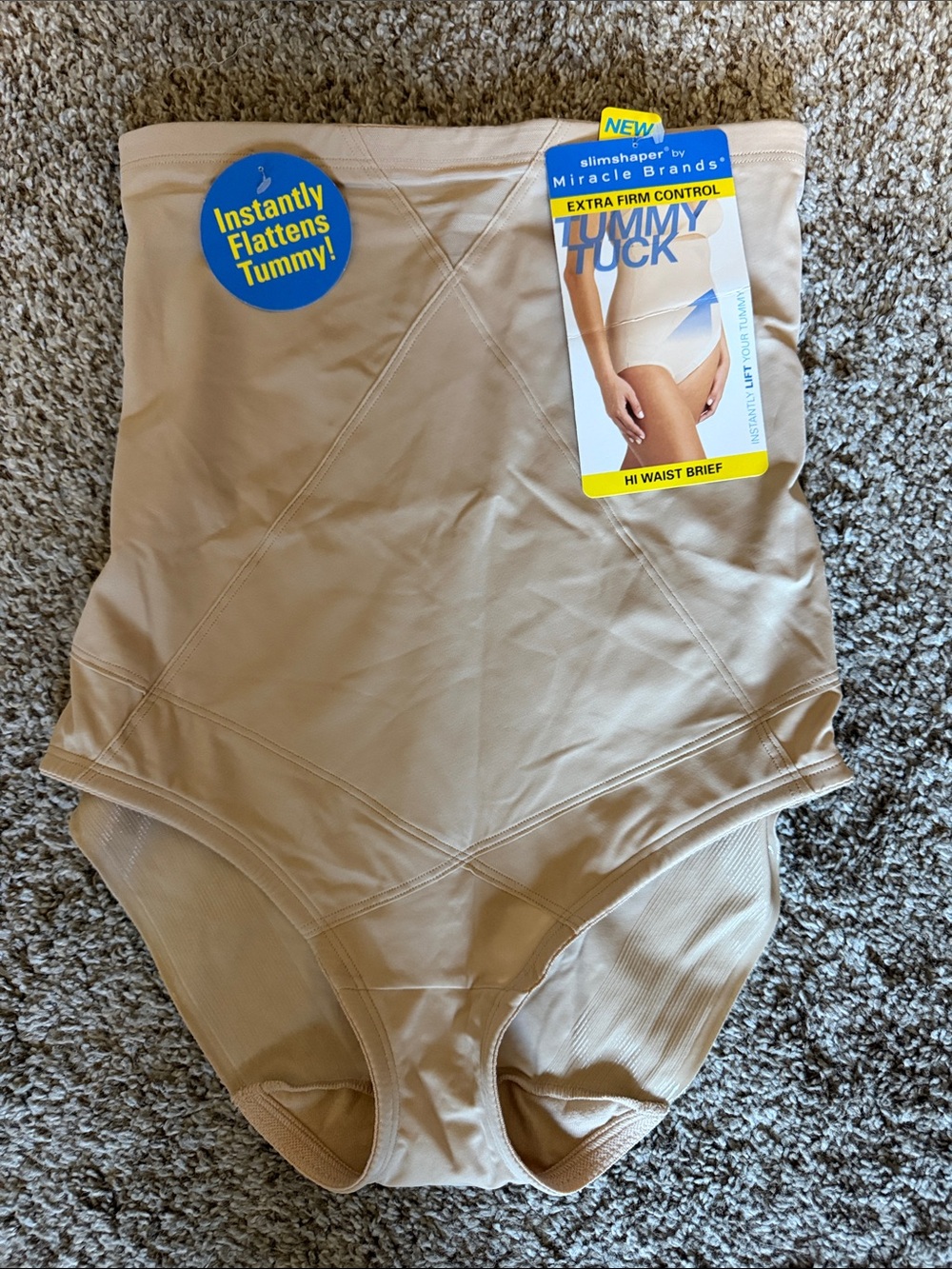 Miracle Brands Tummy Tuck Hi Waist Brief - Nude